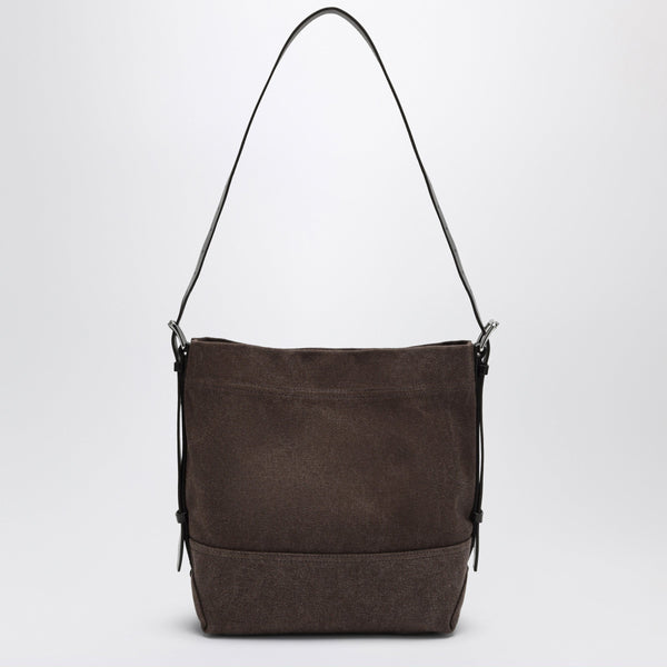 Small Dark Chocolate Cotton Canvas Tote Bag