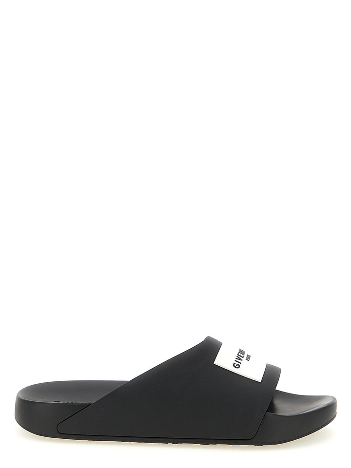 Givenchy Label Sandals - Black | 3b87cc7e48cee14c845c1f85dff12778fbba7d00