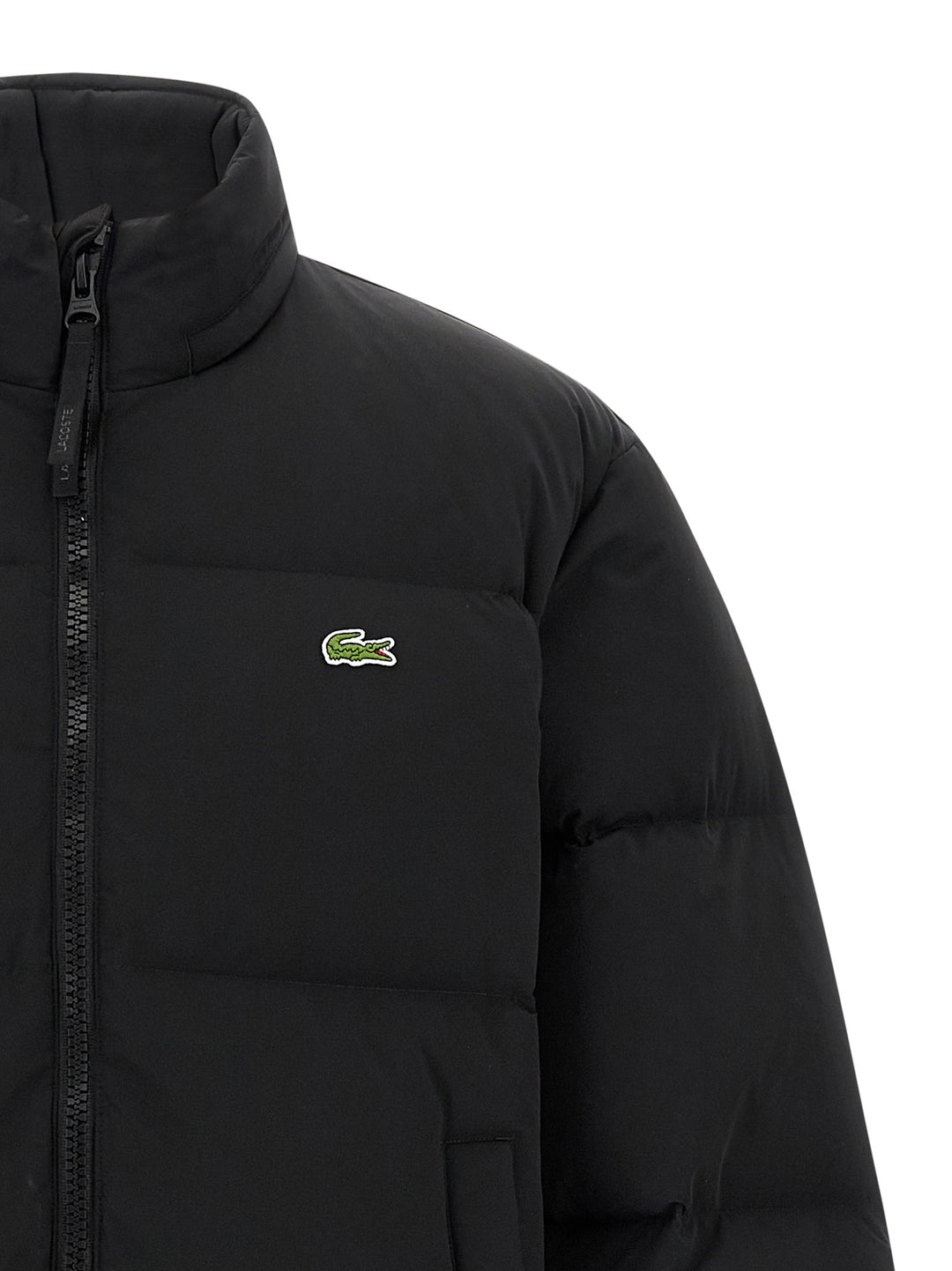 Lacoste Logo Down Jacket Puffer Jackets - Black | 69df0a2e626694bcb3995304941347591be9235f