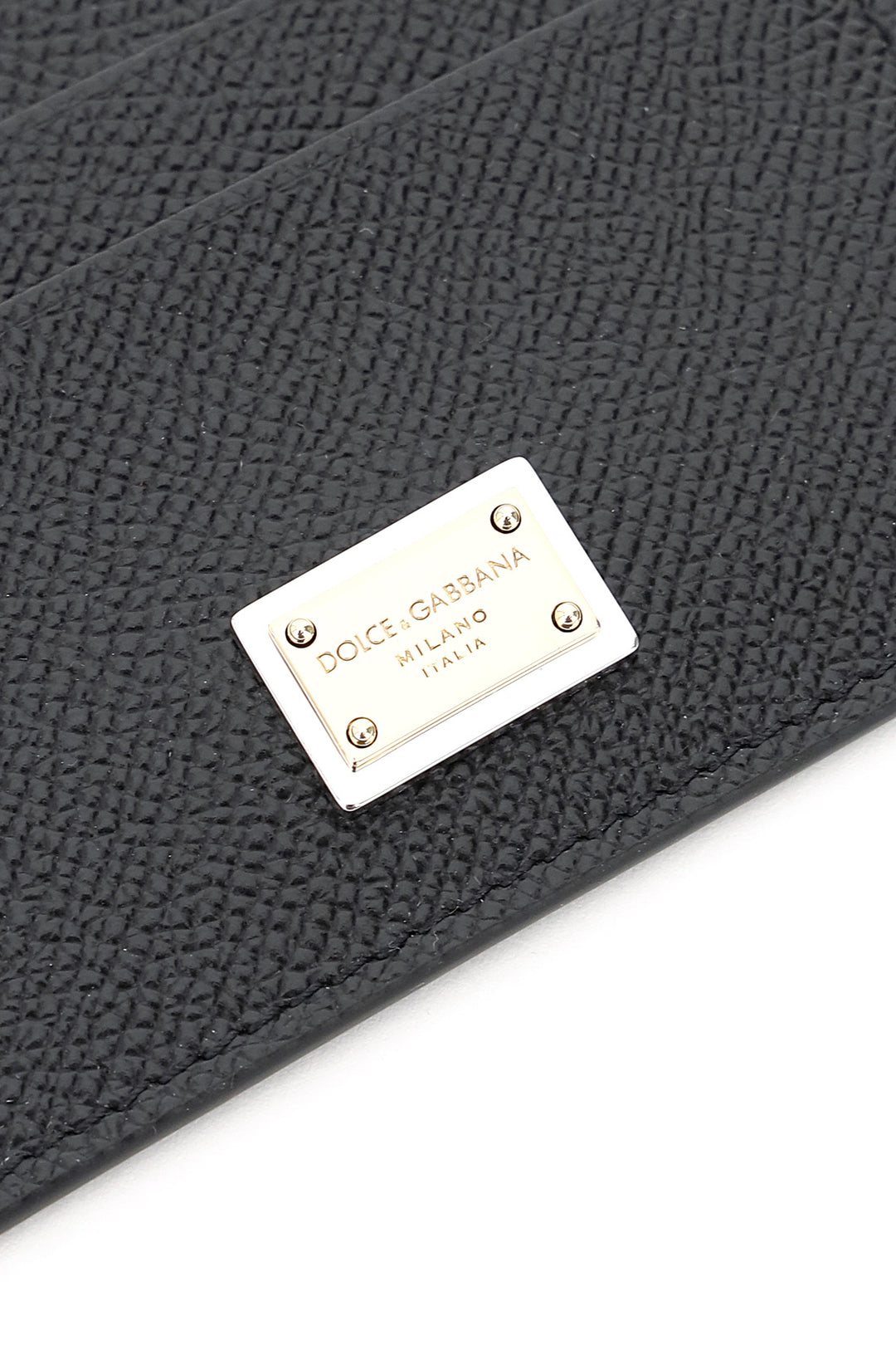 Leather Card Holder With Logo Plaque