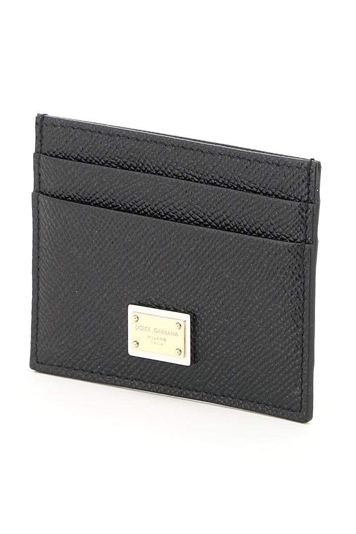 Leather Card Holder With Logo Plaque