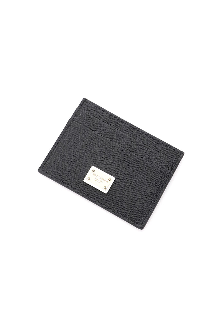 Leather Card Holder With Logo Plaque