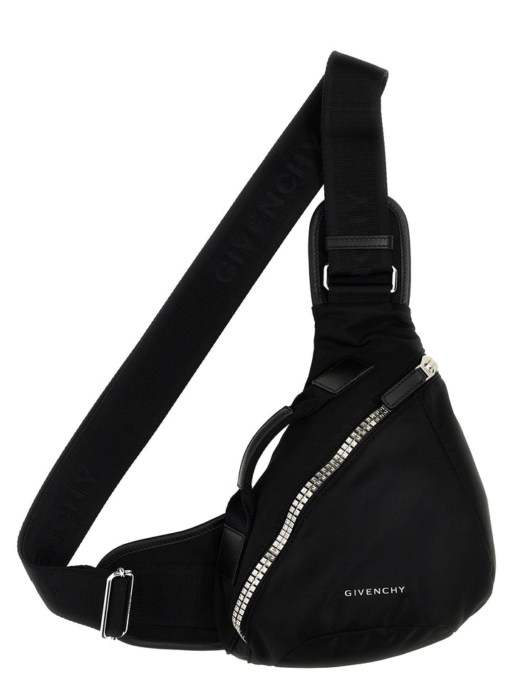 G-Zip Triangle Shoulder Bags Black