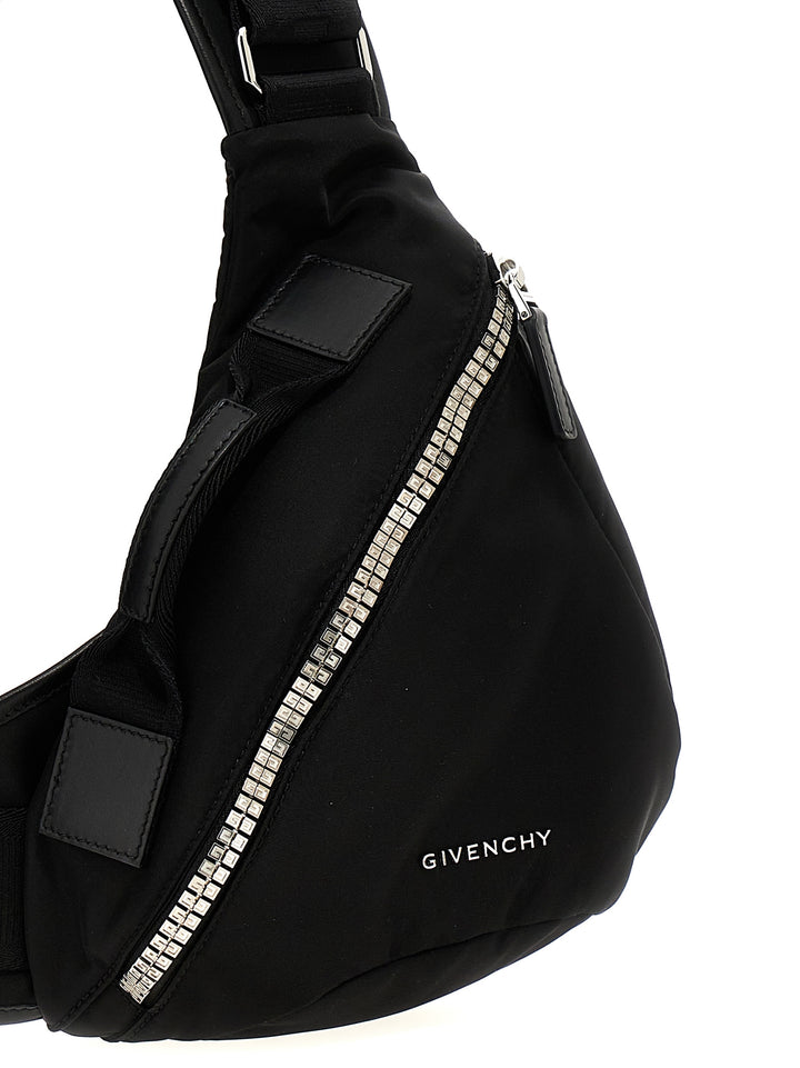 G-Zip Triangle Shoulder Bags Black