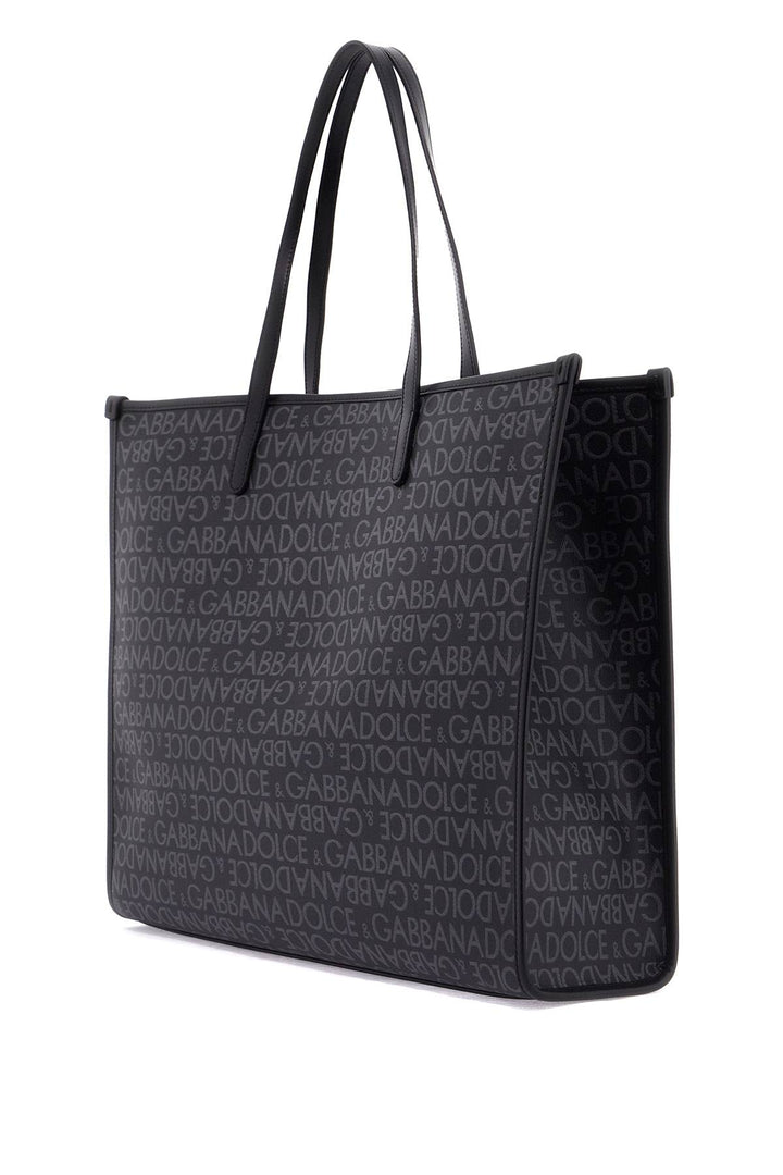 Large Jacquard Coated Tote Bag