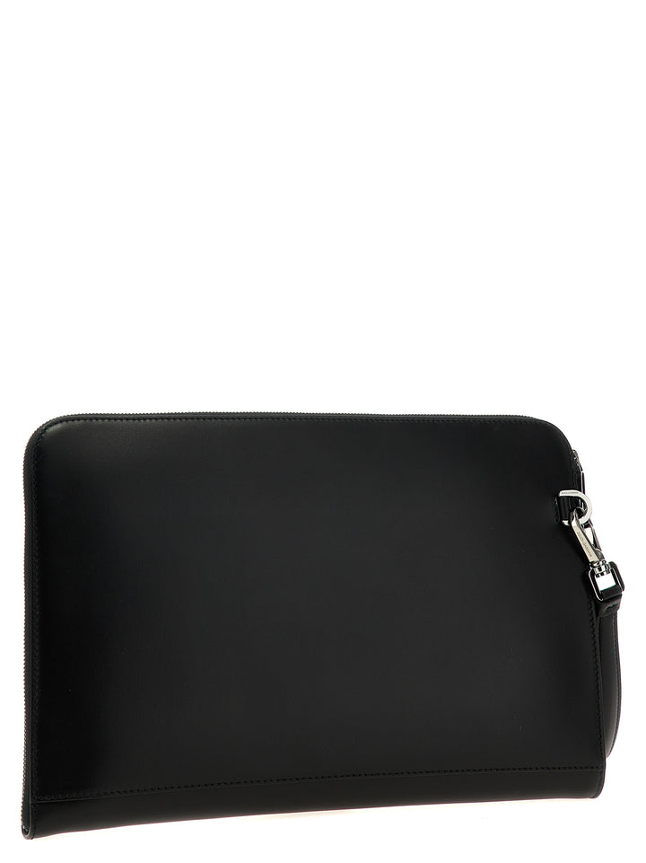 Dolce & Gabbana Large Plaque Pouch Clutch - Black | a432e68069b8de7f4f722d6bdb2e0d66e96b1400