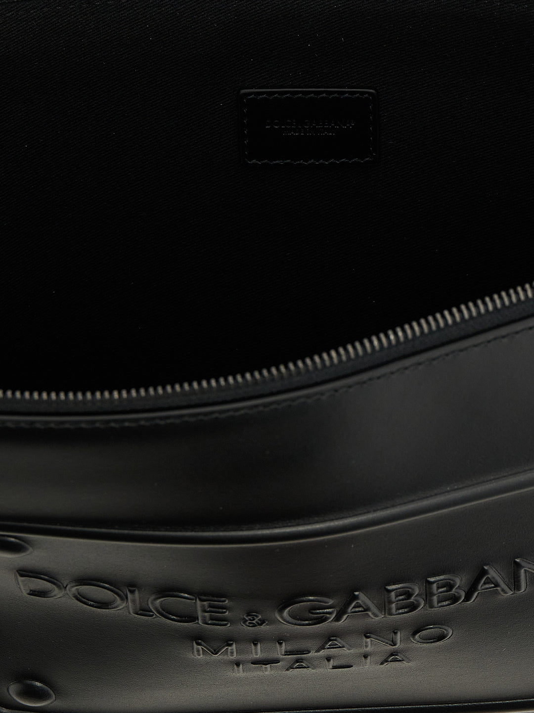 Dolce & Gabbana Large Plaque Pouch Clutch - Black | 13f42562b2a453e5e0dad849a0f6d71d9c5ad576