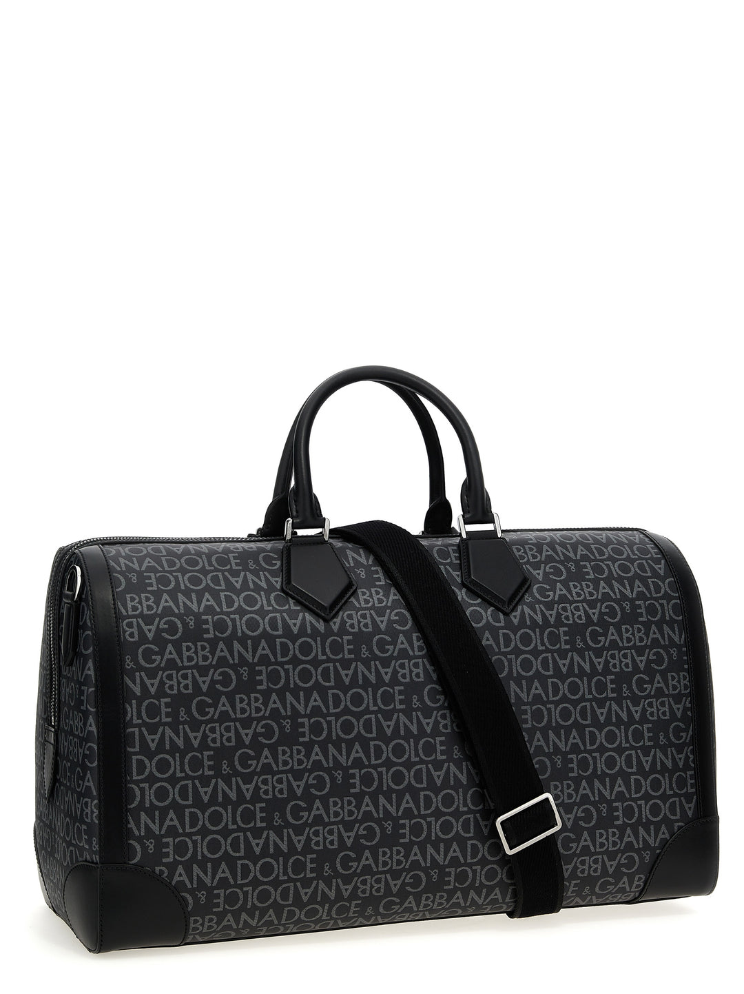 Smeared Jacquard Duffel Bag Lifestyle Black