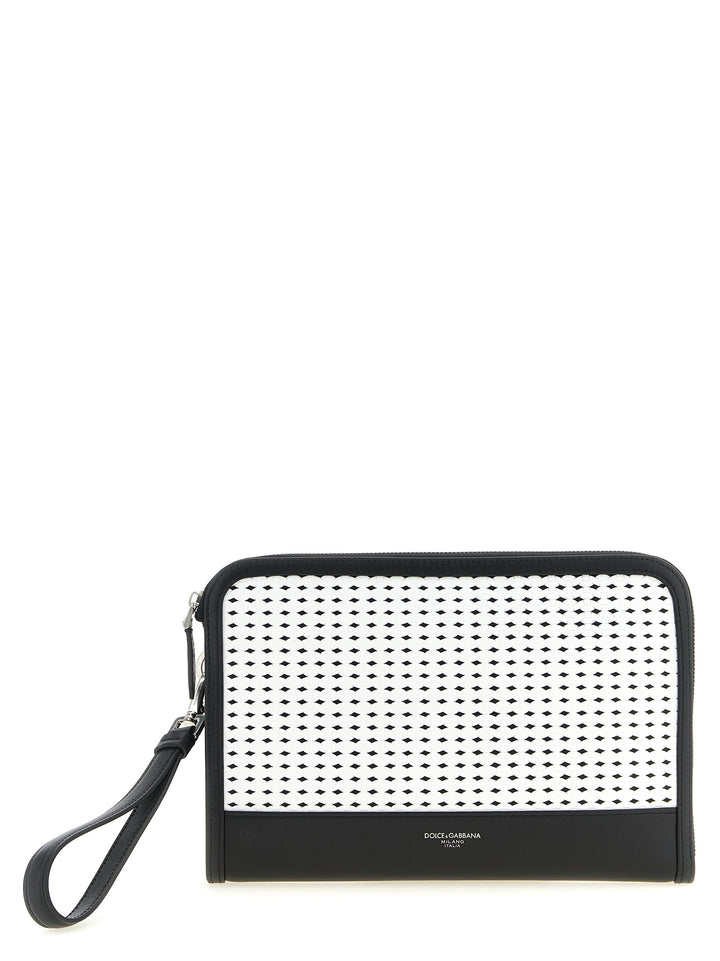 Dolce & Gabbana Atene Clutch - White/Black | f7ccc6408937795d9e9dc22f272edb5912a81f17