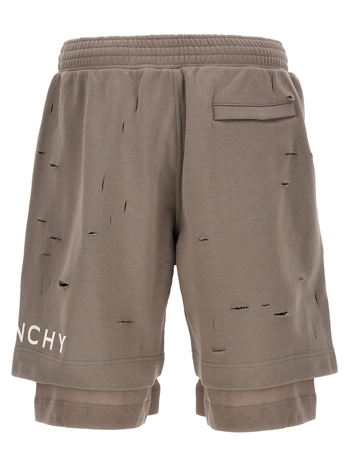 Destroyed Effect Bermuda Shorts Bermuda, Short Gray