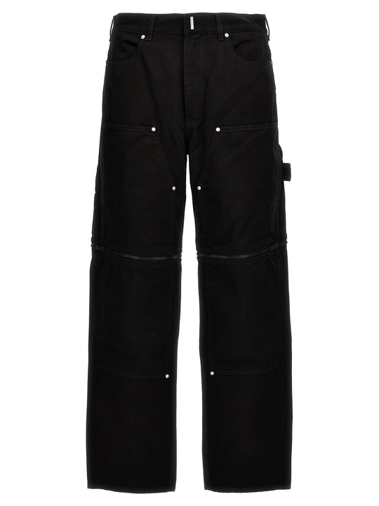 Zip Off Carpenter Jeans Black