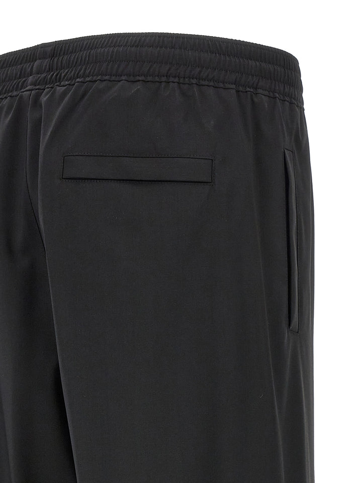 Logo Placcetta Pants Black