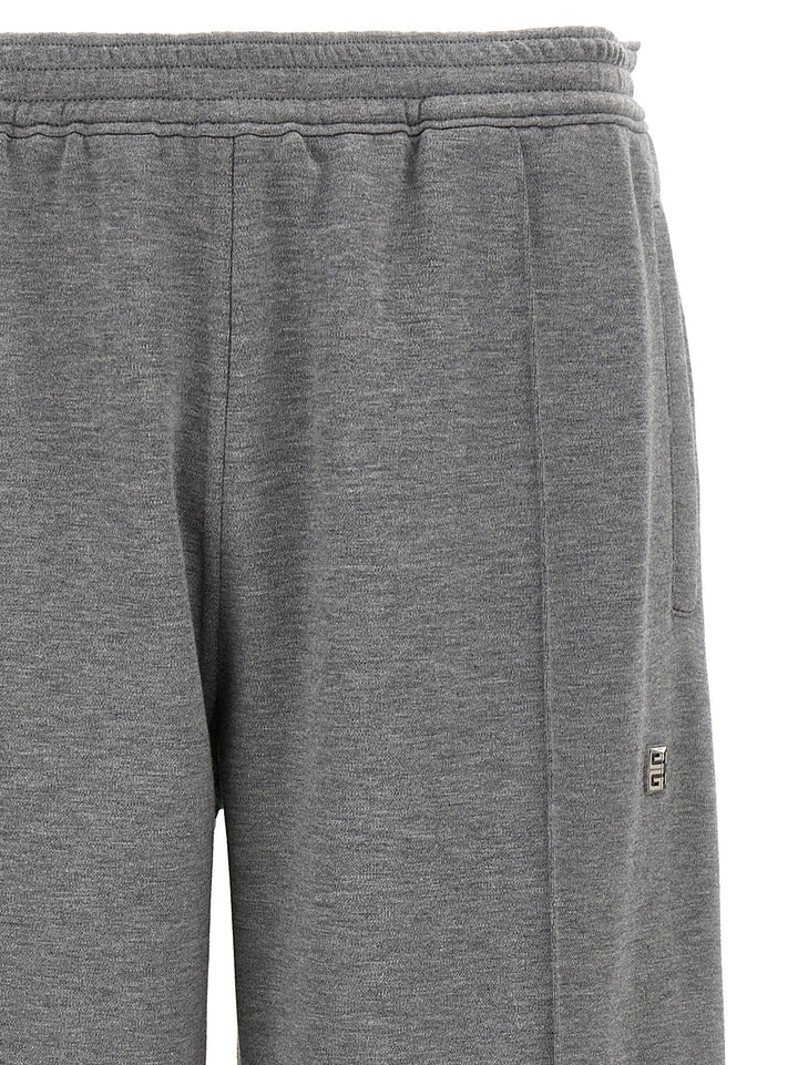 Metallic Logo Joggers Pants Gray