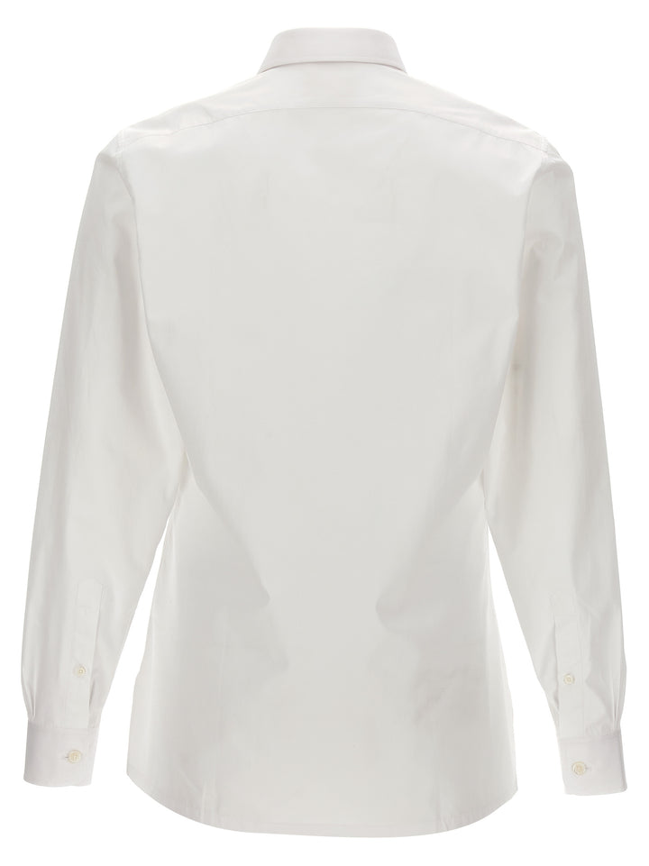 Logo Embroidery Shirt Shirt, Blouse White