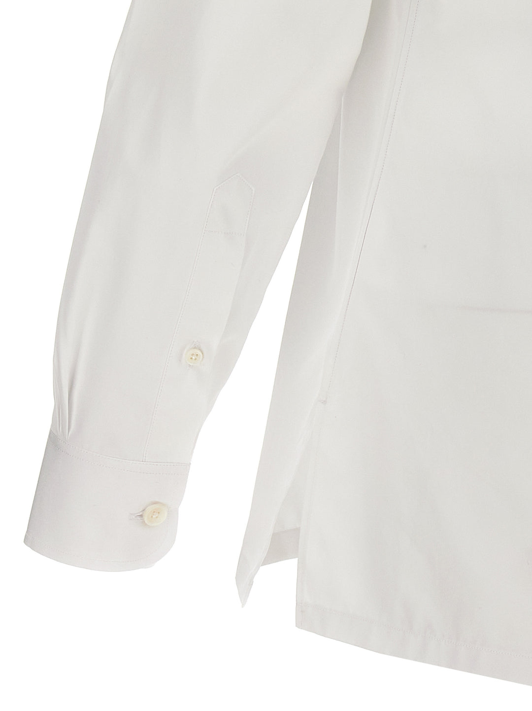 Logo Embroidery Shirt Shirt, Blouse White