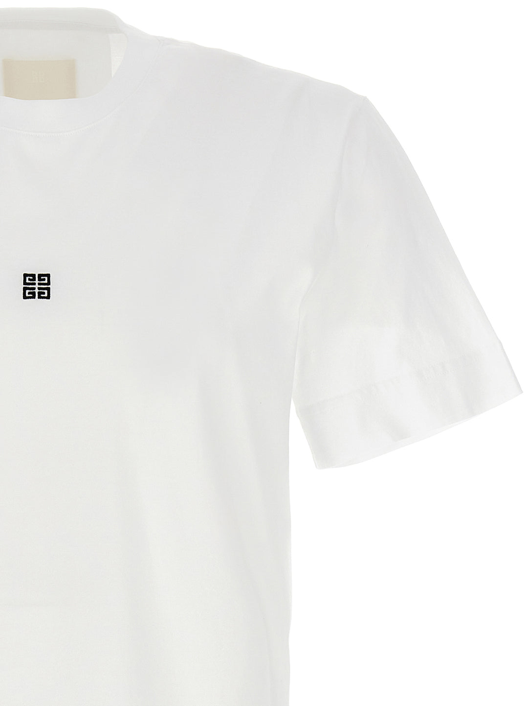 Givenchy Embroidered Logo T-shirt - White/Black | e8bcb9688259e63b9e05e80987153642b6cde5ec