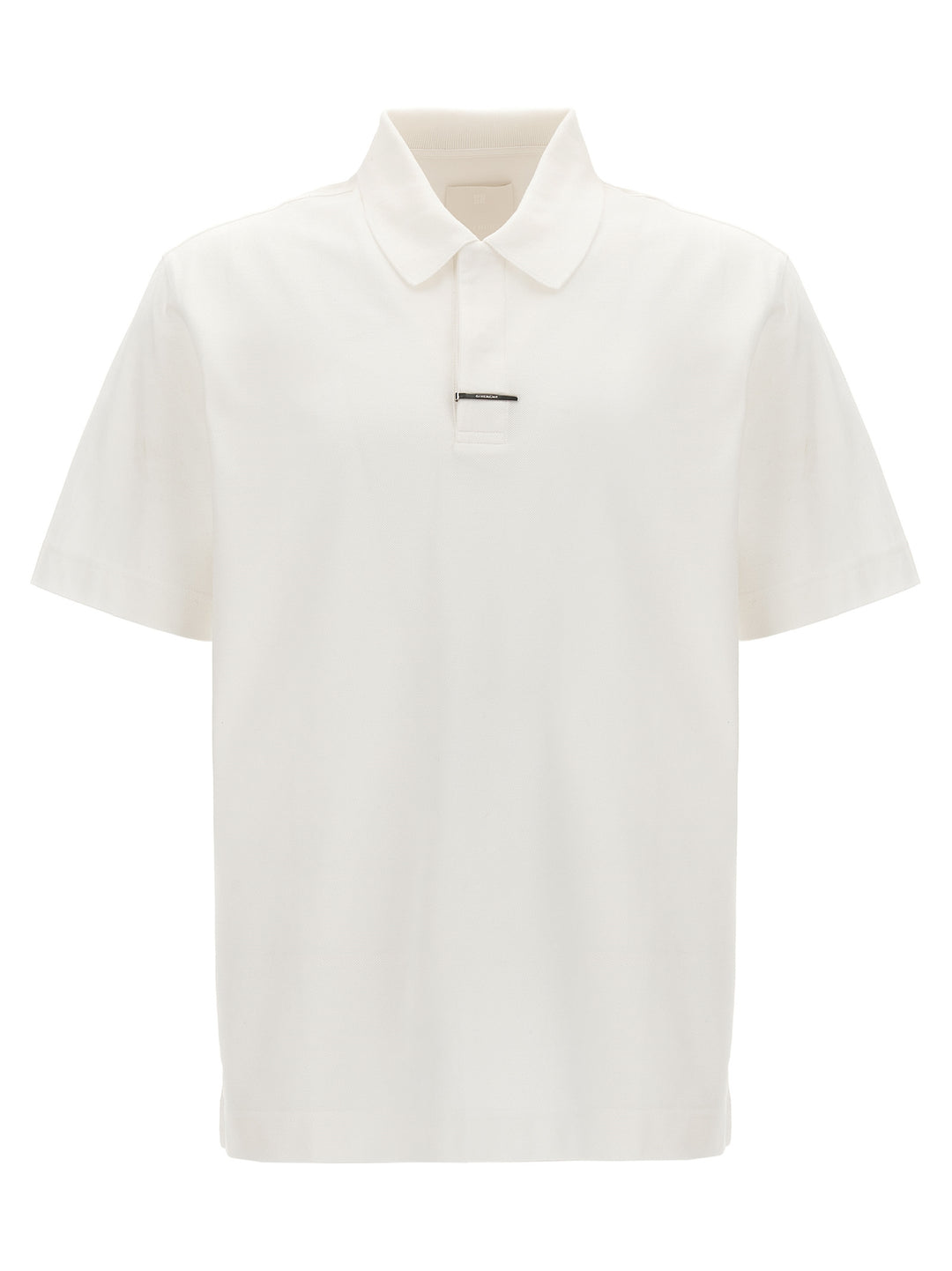 Metal Clip  Shirt Polo White