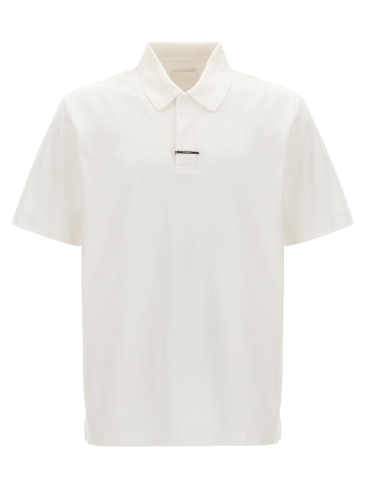 Metal Clip  Shirt Polo White