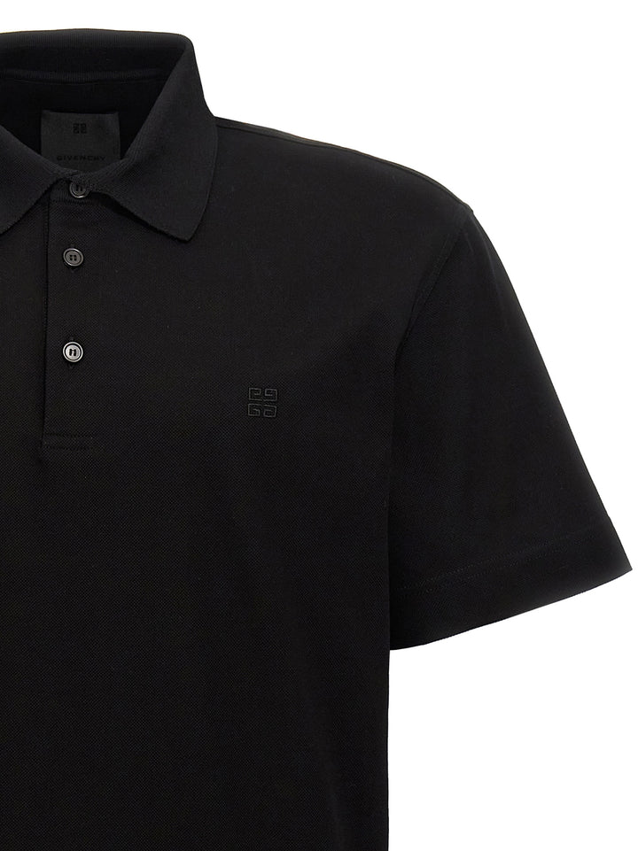 Logo Embroidery  Shirt Polo Black