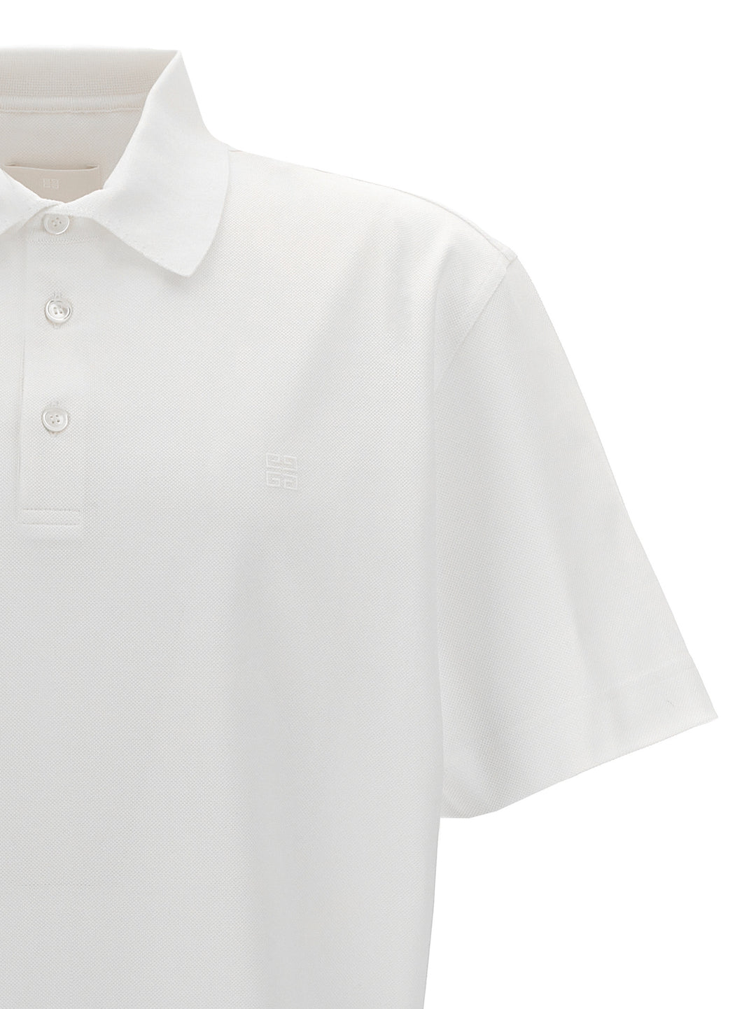 Logo Embroidery  Shirt Polo White