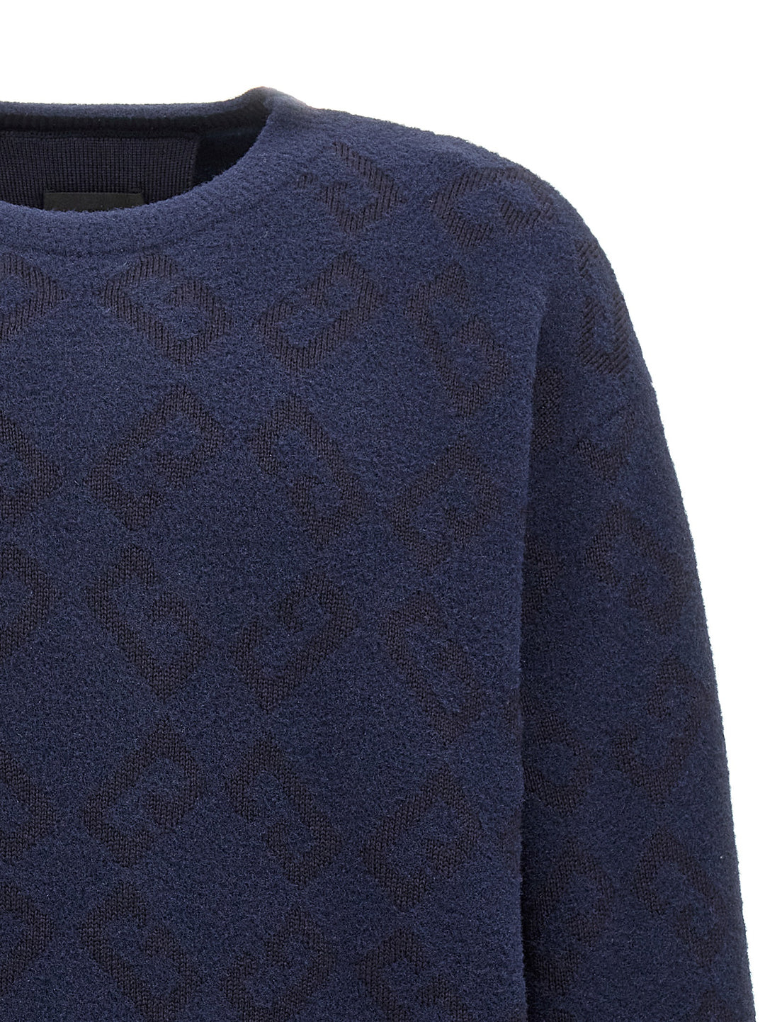 Logo Embroidery Sweater Sweater, Cardigans Blue