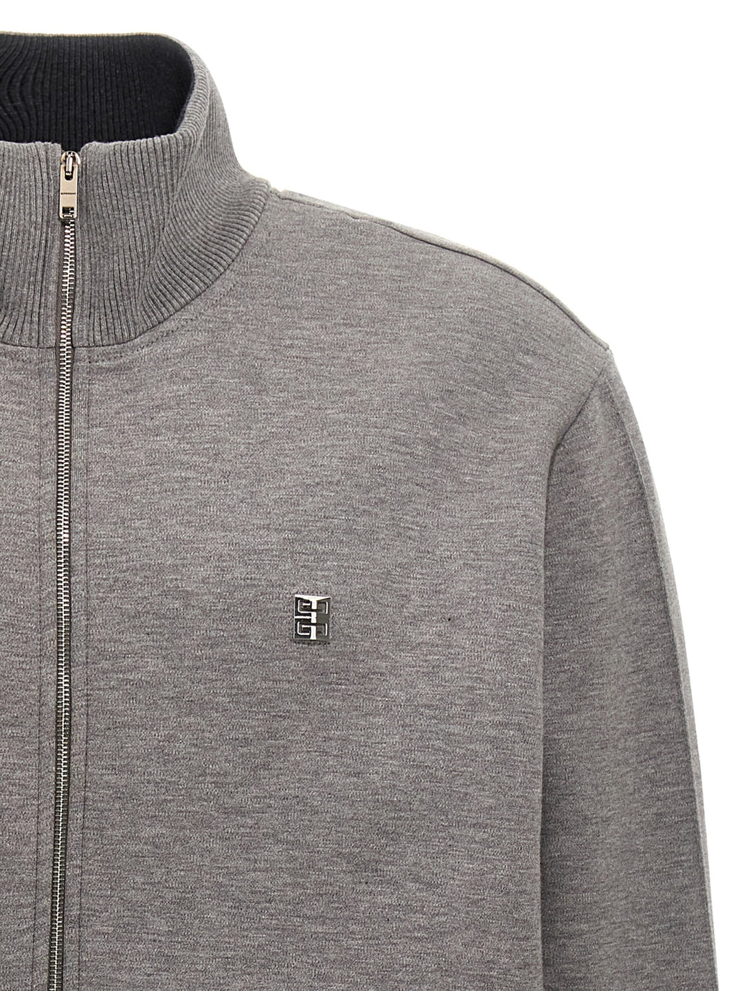 Metallic Logo Sweatshirt Gray