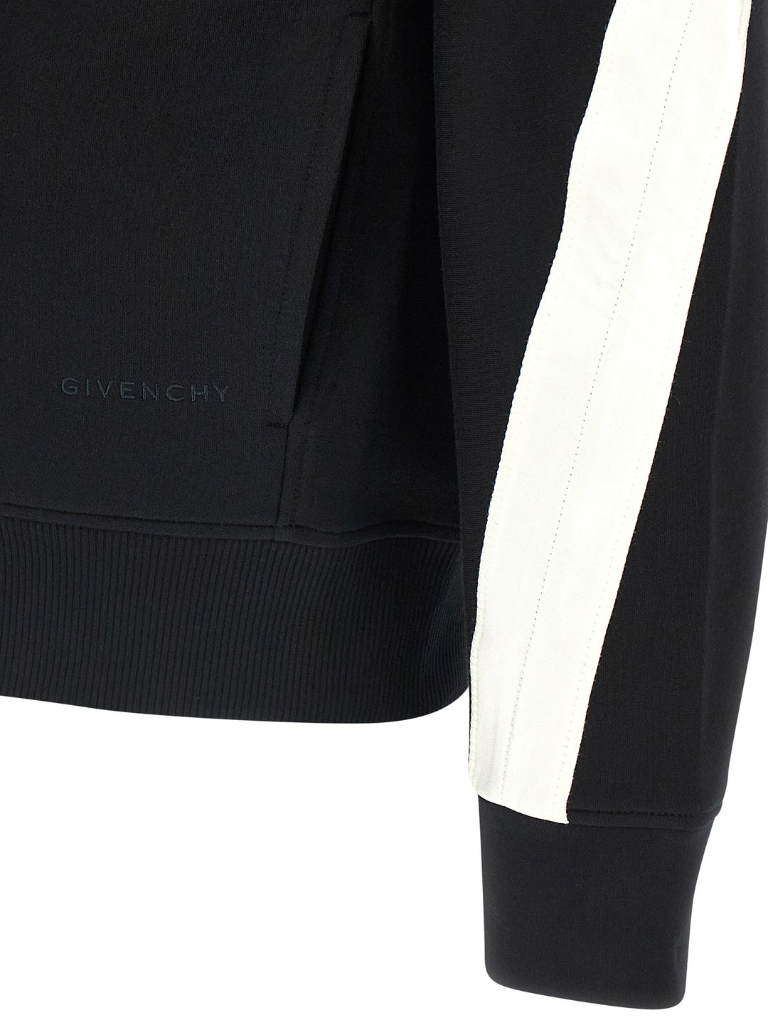 Givenchy Satin Insert Sweatshirt - White/Black | a6dd00bf74d00e3b52a916b91d4e43e3c44b119c