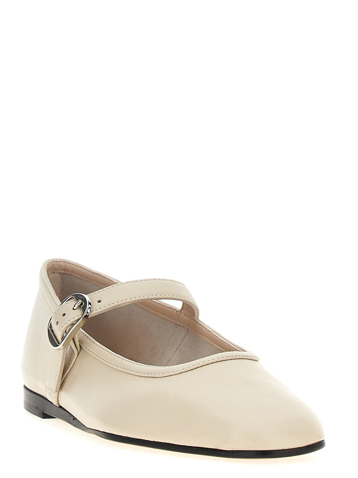 Mary Jane Flat Shoes Beige