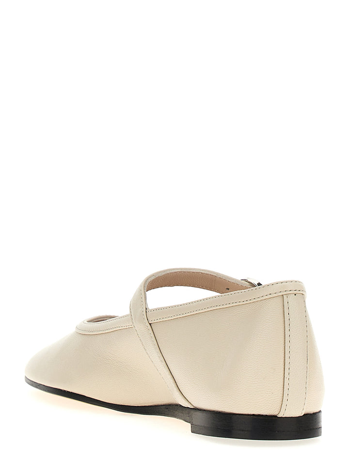 Mary Jane Flat Shoes Beige