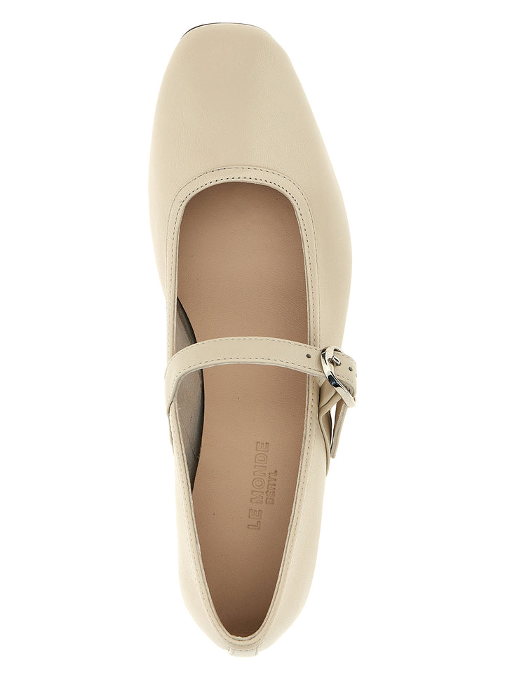 Mary Jane Flat Shoes Beige