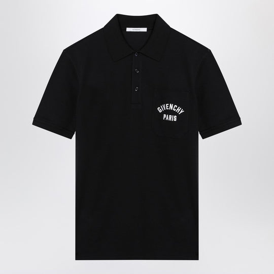 Dark Blue Polo Shirt With Logo Embroidery