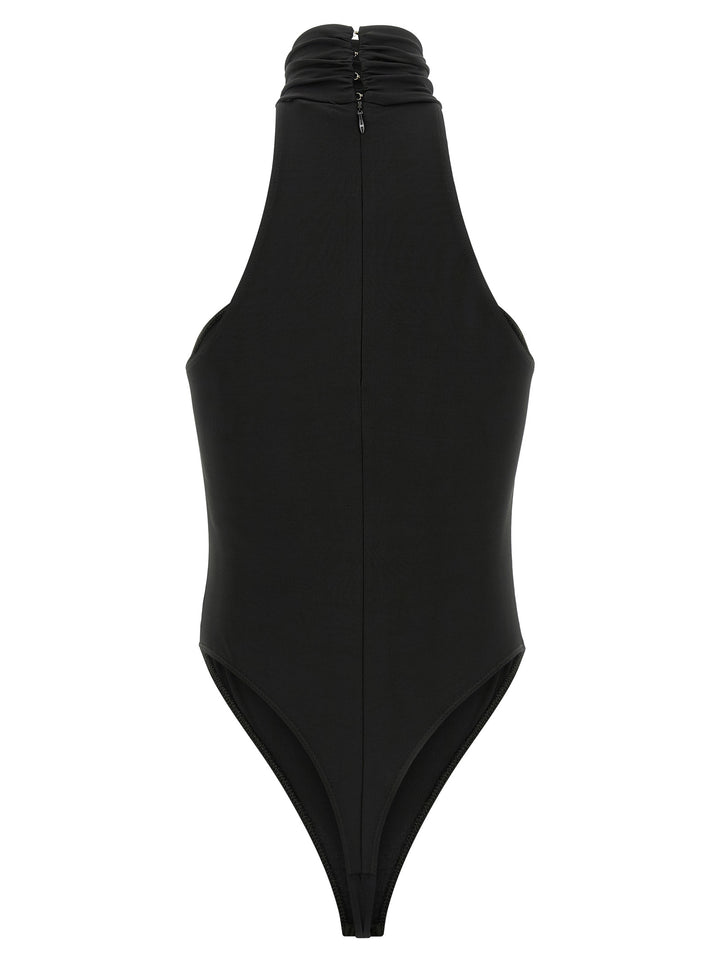 Elisabetta Franchi Jewel Detail Bodysuit Tops - Black | 1276f6951ddf02b5bfc951cafa74896efa395ea4