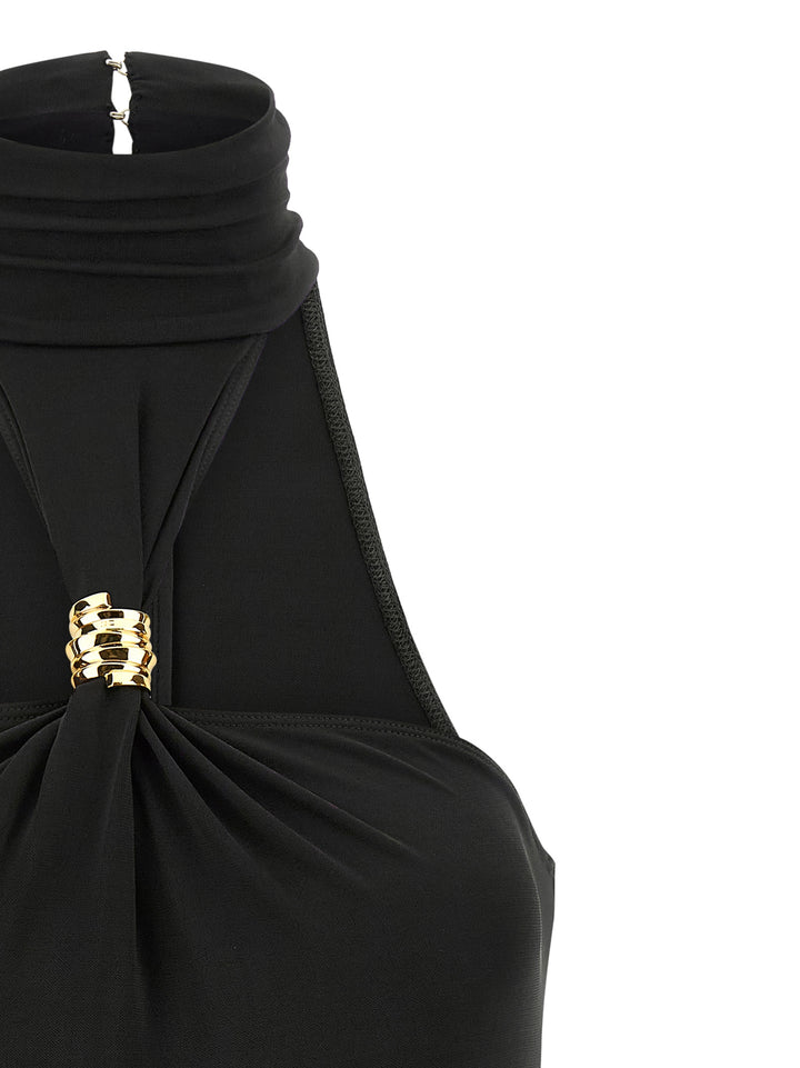 Elisabetta Franchi Jewel Detail Bodysuit Tops - Black | 5d4b5195c247cb0dfc8e9be903df8a315536e4ed