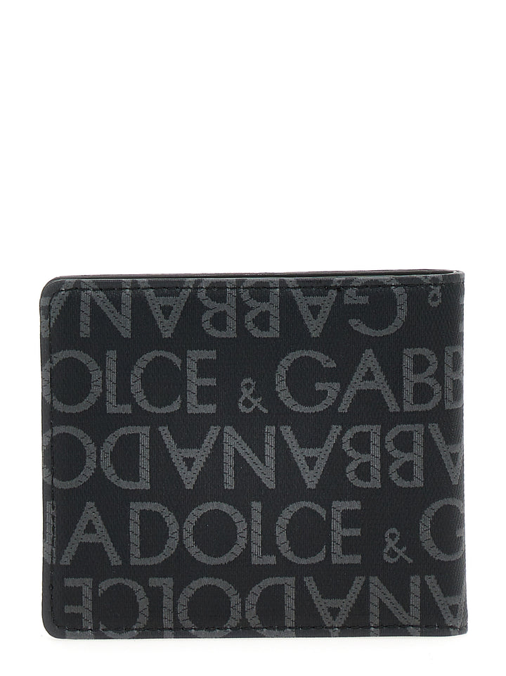 Dolce & Gabbana Jacquard Logo Wallet Wallets and Card Holders - Black | 1f989e7bb9e63c646356d58cc8646d57cb12c28c