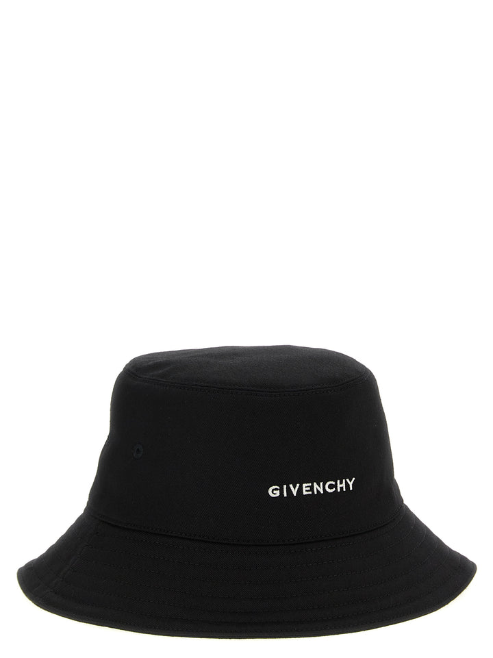Givenchy Logo Embroidery Bucket Hat Hats - Black | 03338ab87f63374e5b319e90151e9bcd7cf84831