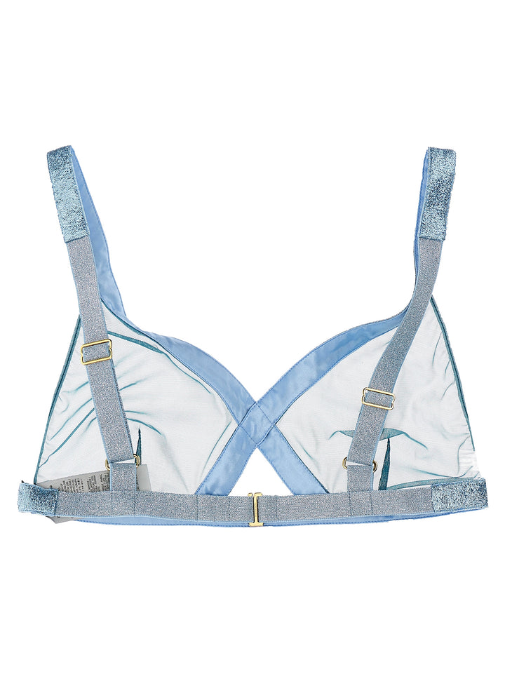 Tom Ford Iridescent Sable Tulle Top INTIMO - Light Blue | b9749958ab02451f35edd0188b148ea692d18e52