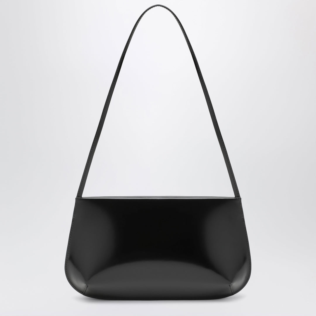 Fane Black Bra Bag In Brushed Leather