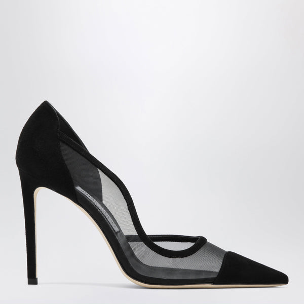 Brigitte 100 Pumps In Black Suede And Mesh
