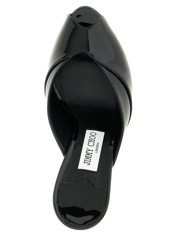 Jimmy Choo Mule 'Brigitte Sandals - Black | 6946792520b29aae2f33f8ac3725042579345b88
