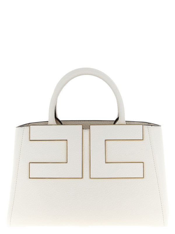 Maxi Logo Shopping Bag Tote Bag White