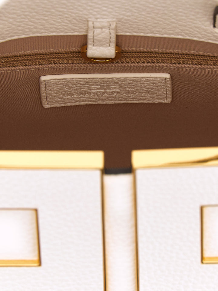 Elisabetta Franchi Maxi Logo Shopping Bag Tote Bag - White | 602e9a92fdf7aafc2437cacecabdc4b3b1167c98