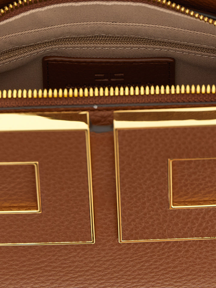 Elisabetta Franchi Maxi Logo Handbag Hand Bags - Brown | e6b2f36c09e664d299c7e193d2f46d79fc341bc5
