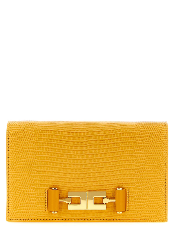 Lizard Print Crossbody Bag Crossbody Bags Beige