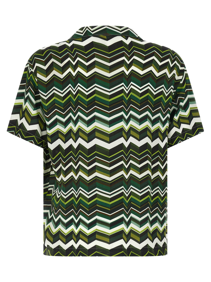 Missoni Irregular Zigzag Shirt Shirt and Blouse - Green | 830f2eff82d6cb07e8992730bacedbd0df5f706a