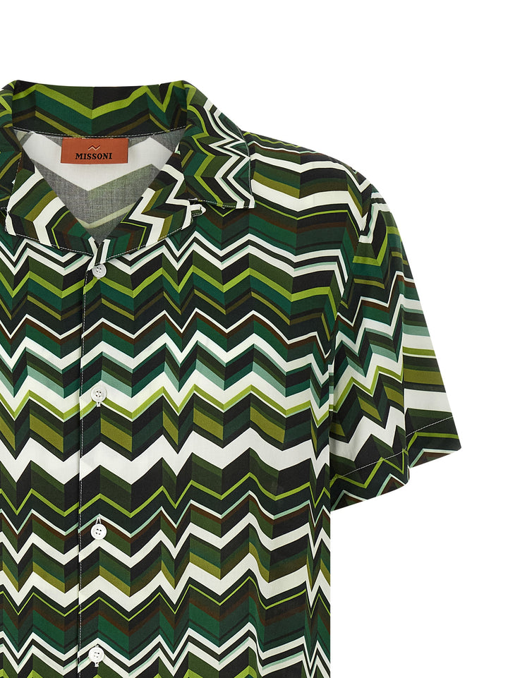 Missoni Irregular Zigzag Shirt Shirt and Blouse - Green | 8488e5789216e7d18432be7a91fc7cde581e389d