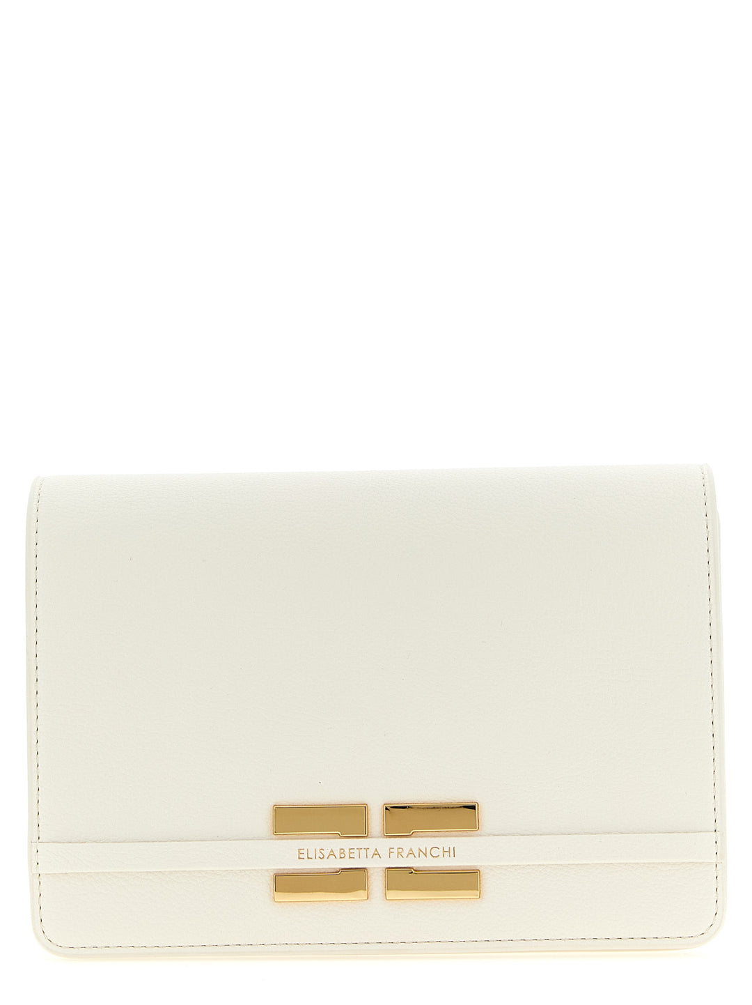 Elisabetta Franchi Logo Shoulder Strap Crossbody Bags - White | 2a972d6d70789c33a1bcb667aa17ffe42942d9bc
