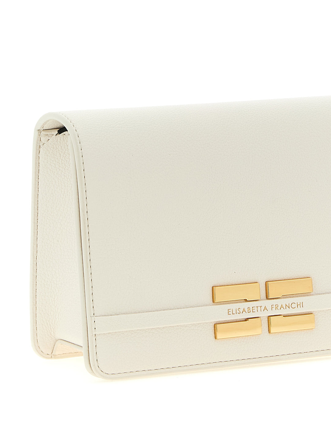 Elisabetta Franchi Logo Shoulder Strap Crossbody Bags - White | 6fe57ac160b55113fa62d21758325dc6621b64e7
