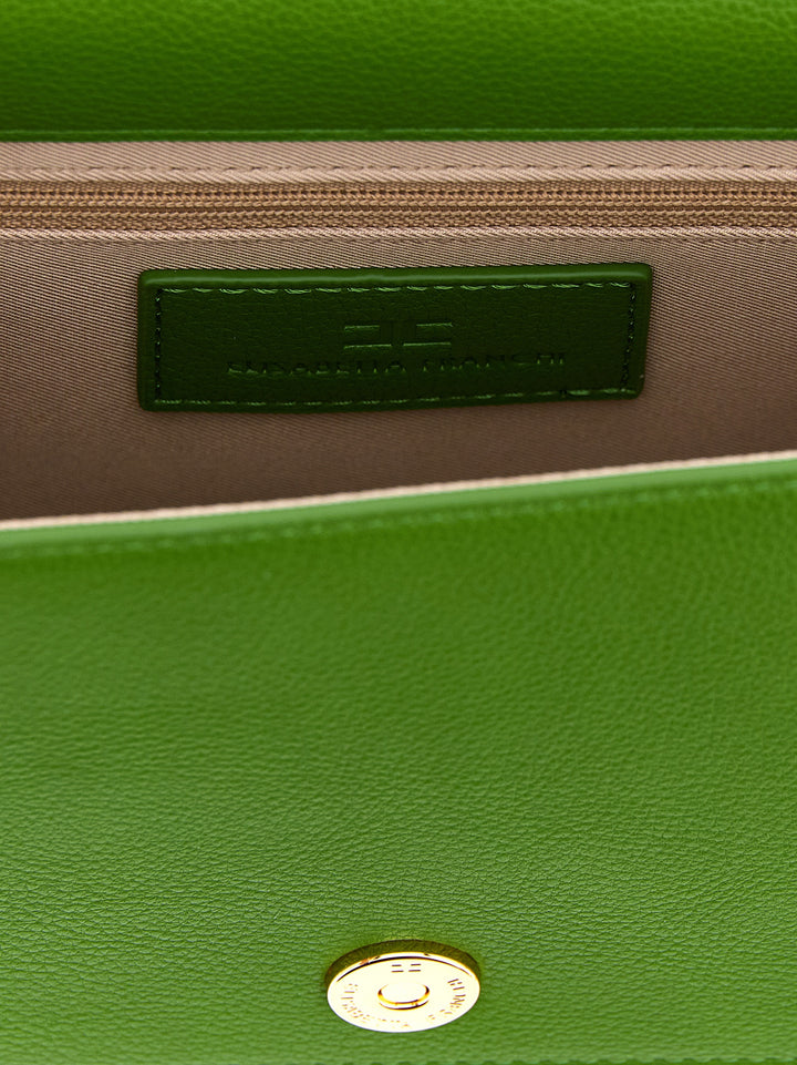 Elisabetta Franchi Logo Shoulder Strap Crossbody Bags - Green | 6ff2aa8cf84392561b0d347e6dd3eea15f443a05