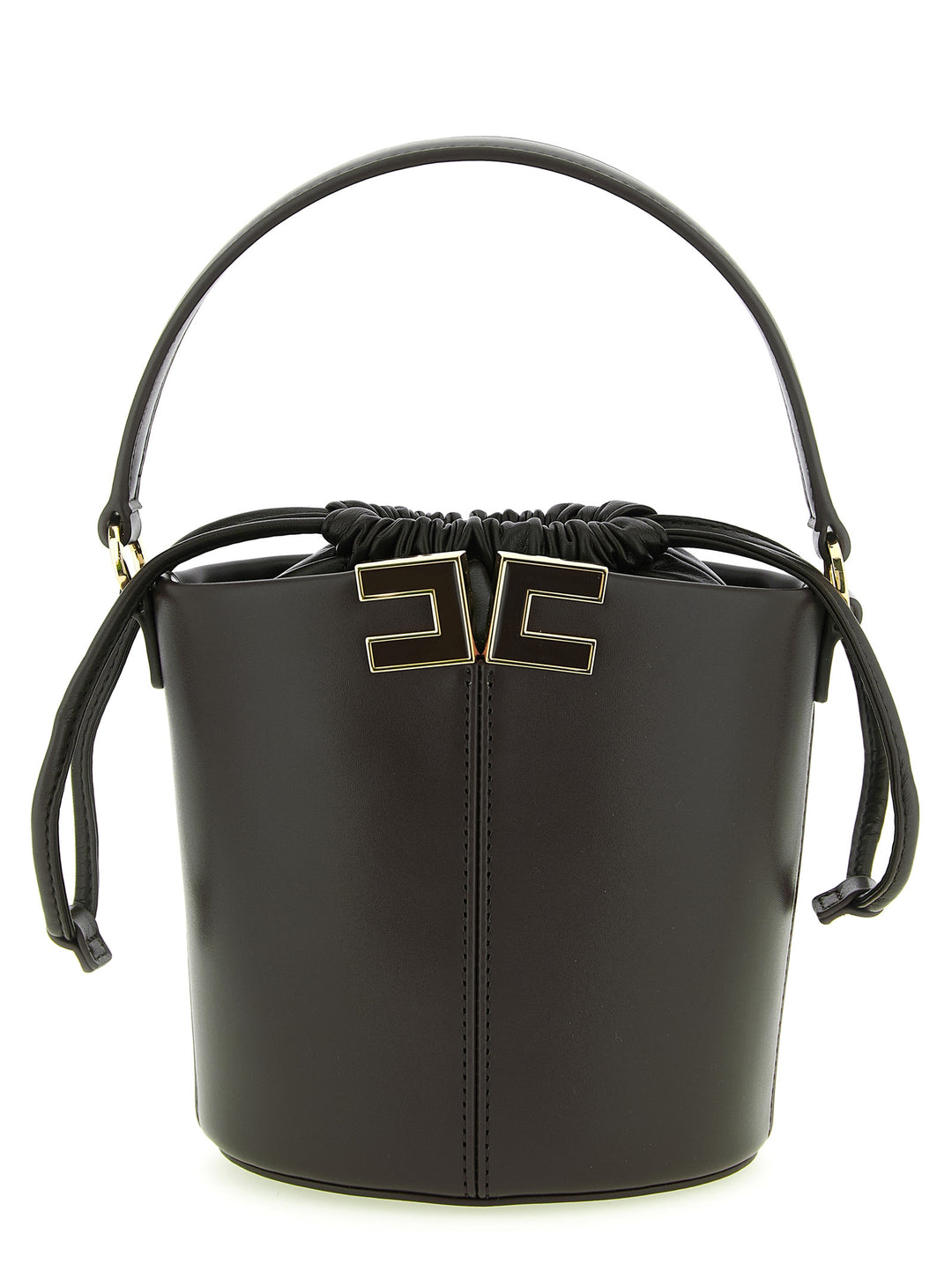 Elisabetta Franchi Logo Bucket Bag Hand Bags - Black | 3c042c15c47e70f1a219283837138a23526fdeb7