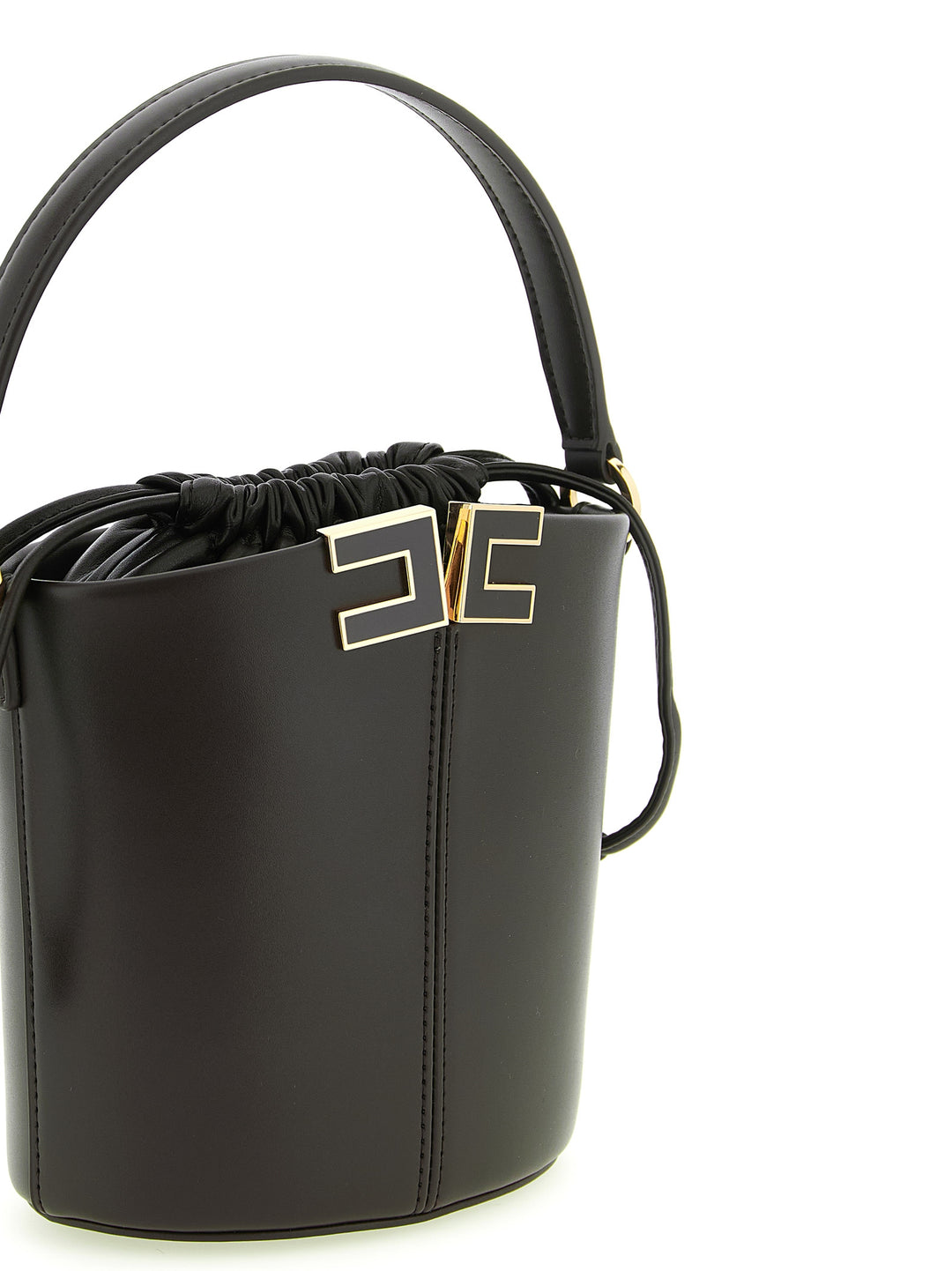Elisabetta Franchi Logo Bucket Bag Hand Bags - Black | 3cd3cbf645c71b1045a8ea0a2e9270adc6a5d548